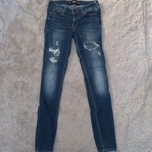 Distressed Blue Hollister Jeans